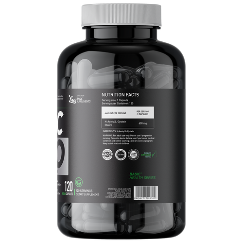 Basic Supplement Nac Pro 120 Kapsula - (N-Acetyl L-Cysteine) slika 3