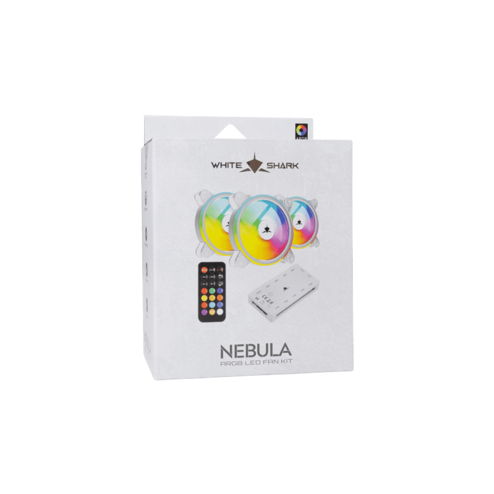 WHITE SHARK Ventilator GCF-S028-005 NEBULA-2 / ARGB KIT, bijeli slika 7