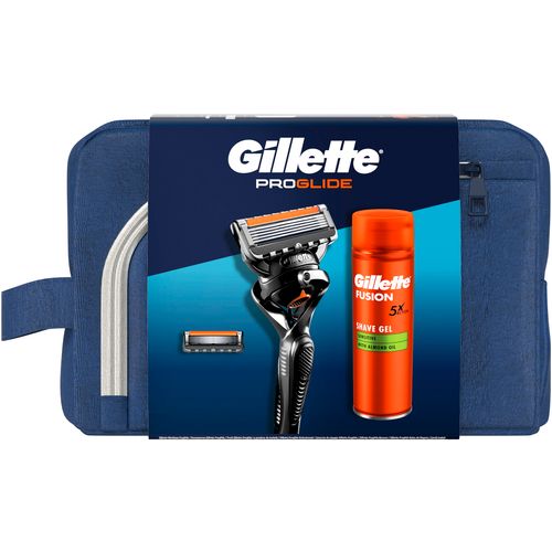 Gillette poklon paket Proglide britvica, zamjeska patrona, gel za brijanje + toaletna torbica slika 1