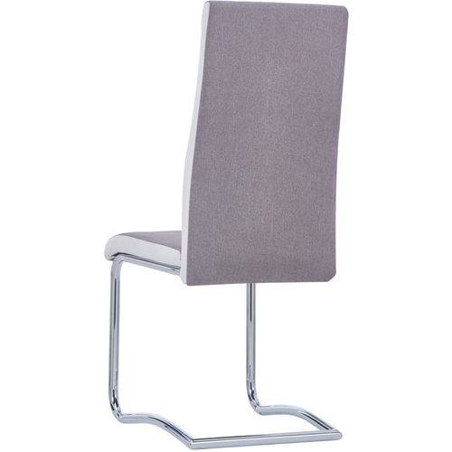 Konzolne blagovaonske stolice od tkanine 6 kom smeđe-sive slika 22