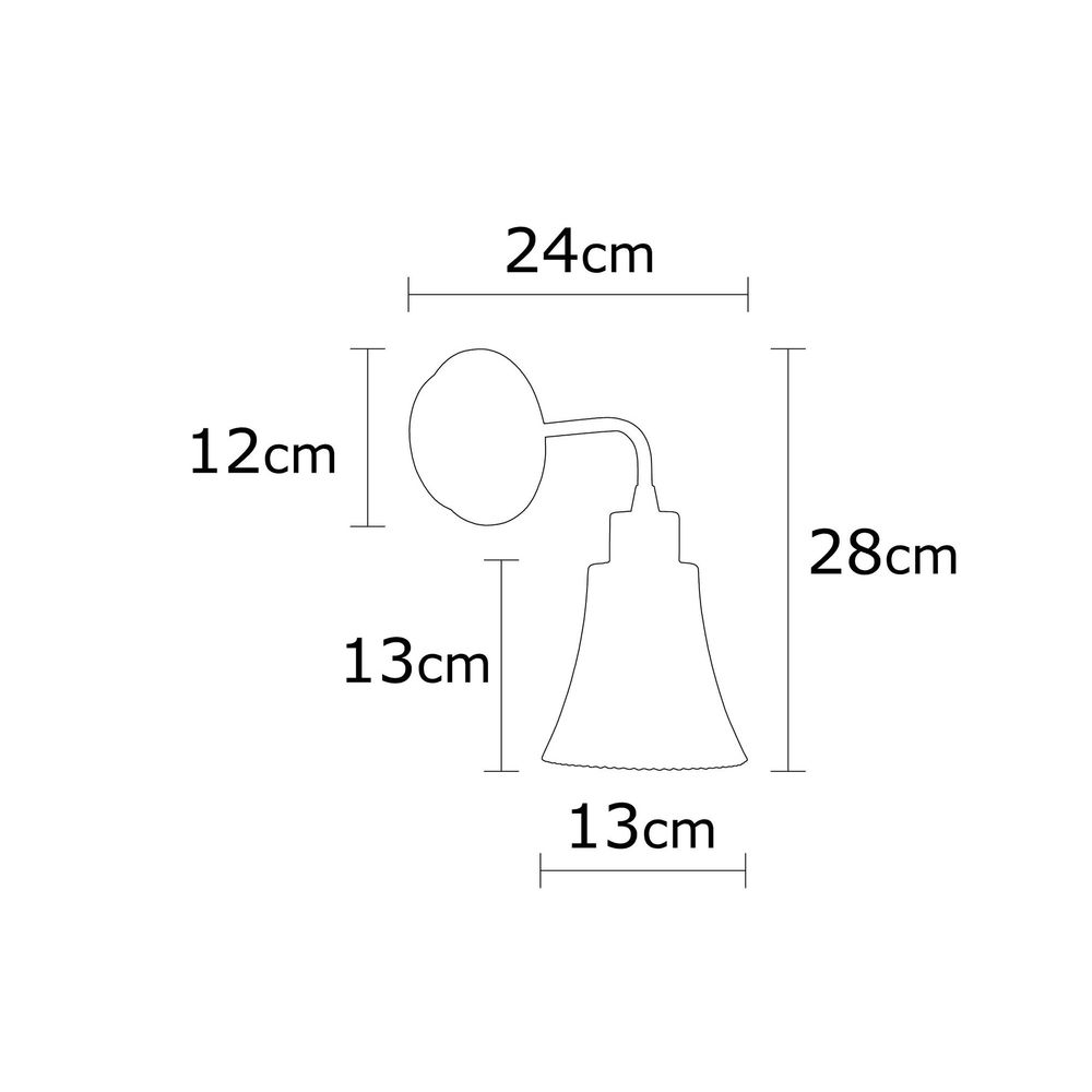 Foca - N-129 Crna Zidna Lampa slika 3
