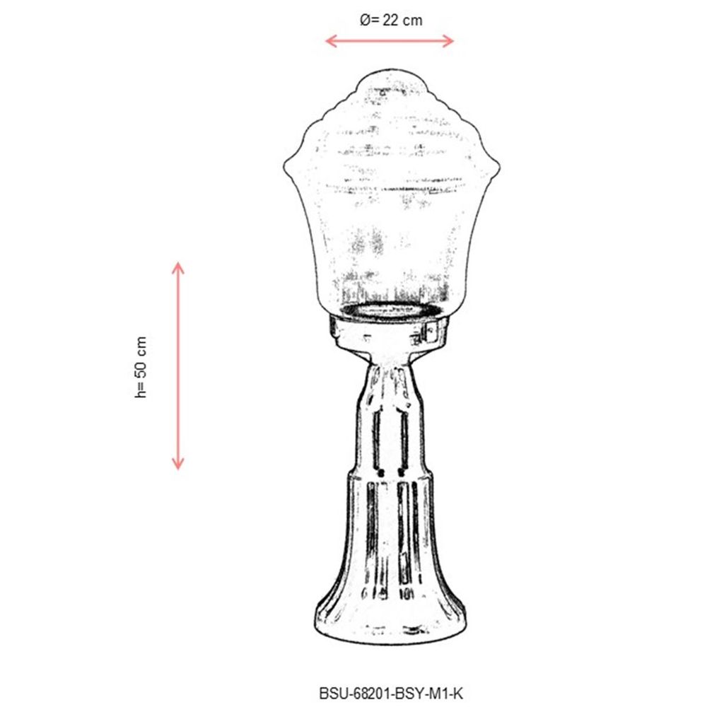 BSU-68201-BSY-M1-K Crna Spoljašnja Zidna Lampa slika 3