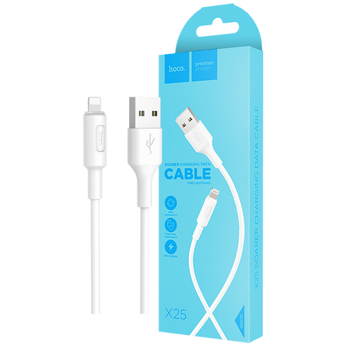 hoco. USB kabel za iPhone, Lightning kabel, 1 met., 2 A, bijela - X25 Soarer Lightning, White slika 1