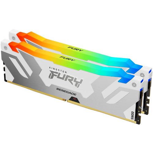 KINGSTON DIMM DDR5 32GB (2x16GB kit) 6800MT/s KF568C36RWAK2-32 FURY Renegade RGB White XMP slika 1