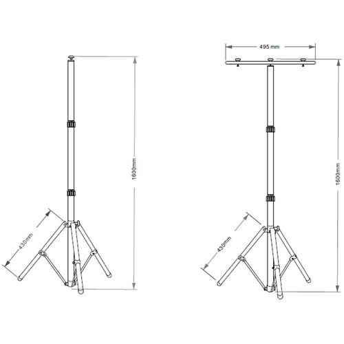 Reflektor na Stalku 2x30W 4500K slika 5