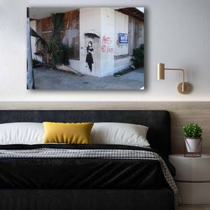 70100BANKSY009 Multicolor Decorative Canvas Painting