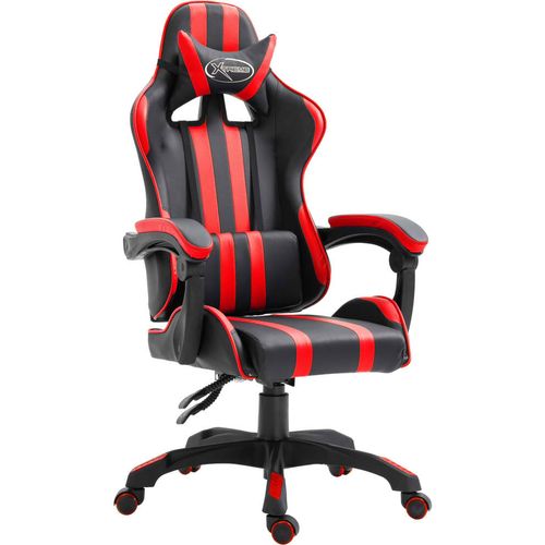 Igraća stolica od umjetne kože crvena slika 1