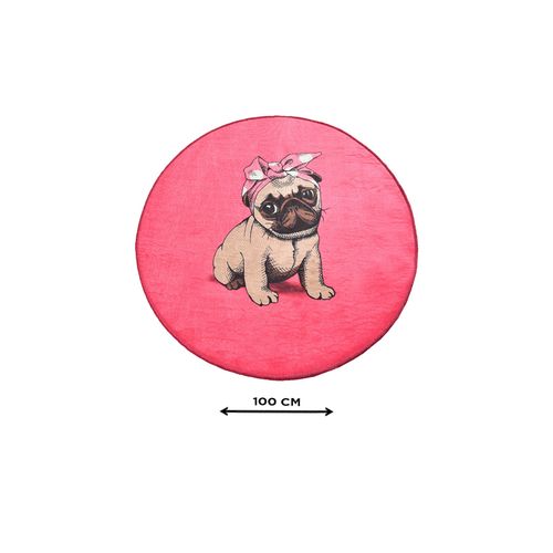 Colourful Cotton Prostirka kupaonska Pink Pug Djt (100 cm) slika 3