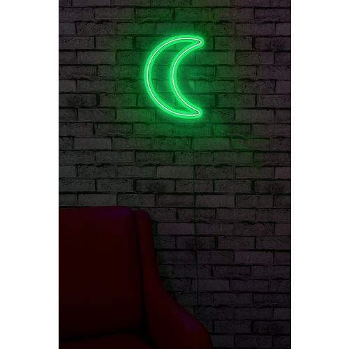 Wallity Ukrasna plastična LED rasvjeta, Crescent - Green slika 12