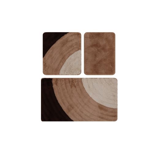 Well - Caramel Multicolor Acrylic Bathmat Set (3 Pieces) slika 2