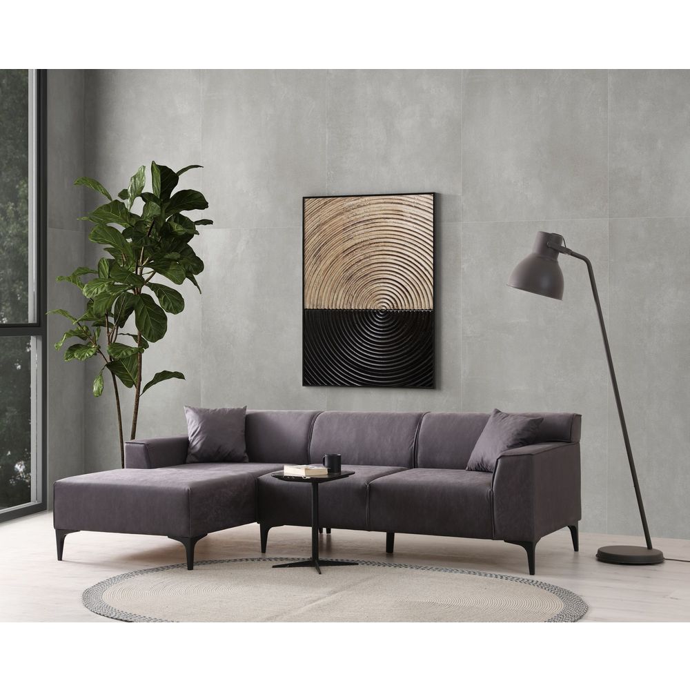 Ugaona sofa New Petra L - boja: antracit slika 1