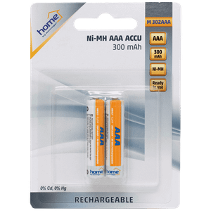 home Baterija punjiva AAA,  NiMh, 300mAh, blister 2 kom - M 302AAA