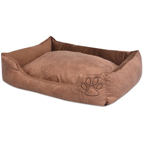 Krevet za pse s jastukom PU umjetna koža veličina XXL Bež slika 12