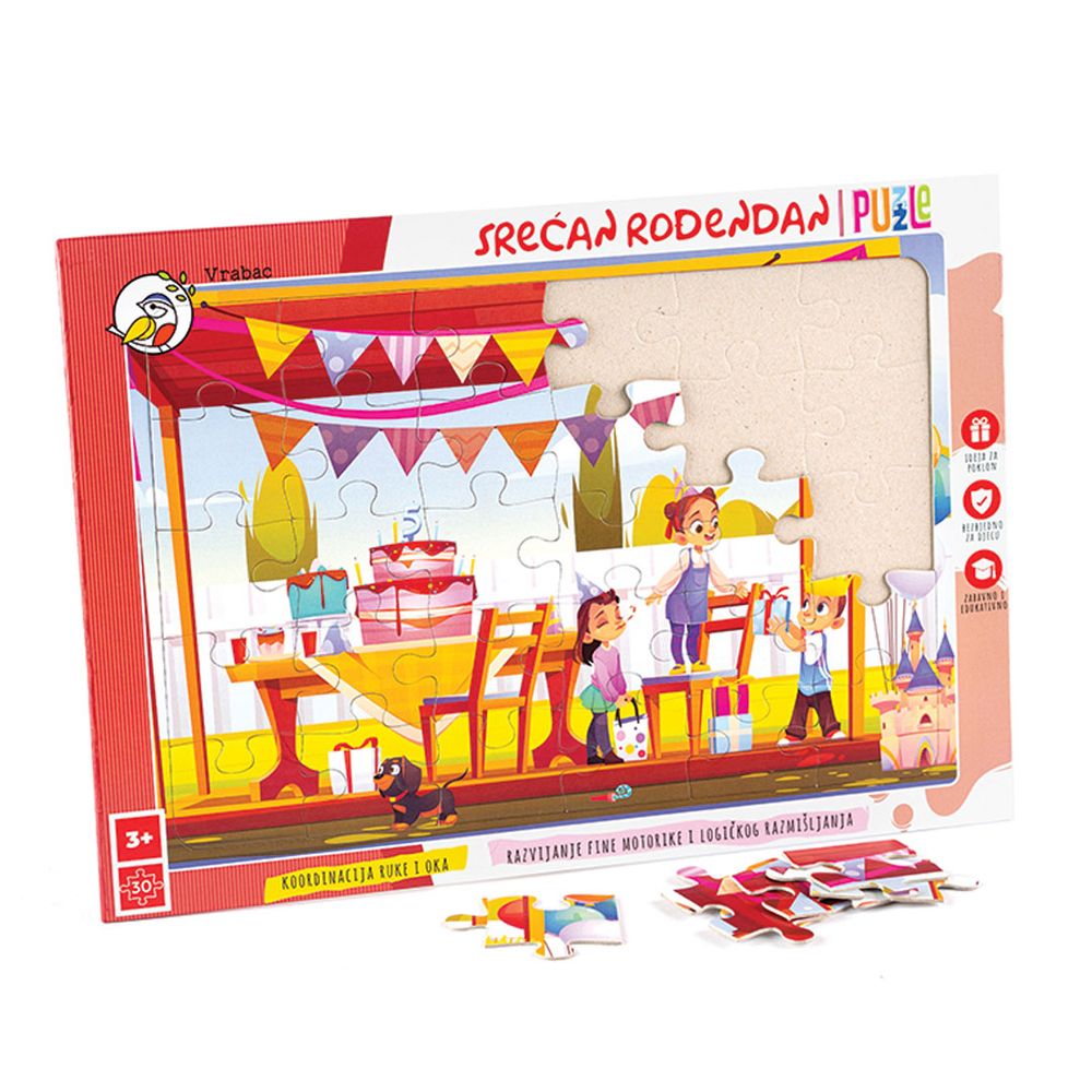 Vrabac Puzzle Fun 30, Srećan rođendan slika 2