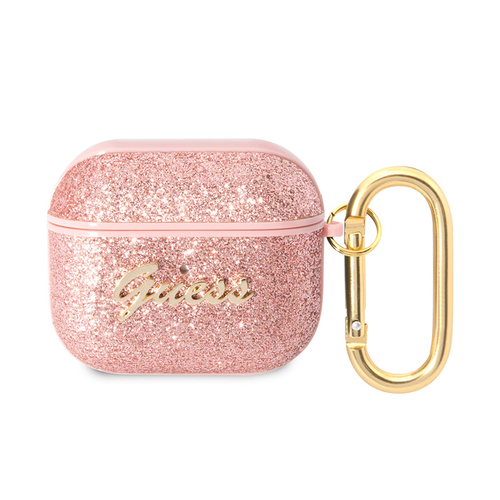 Torbica Guess za Airpods 3 PU Glitter Flake pink (GUA3HGGSHP) slika 1