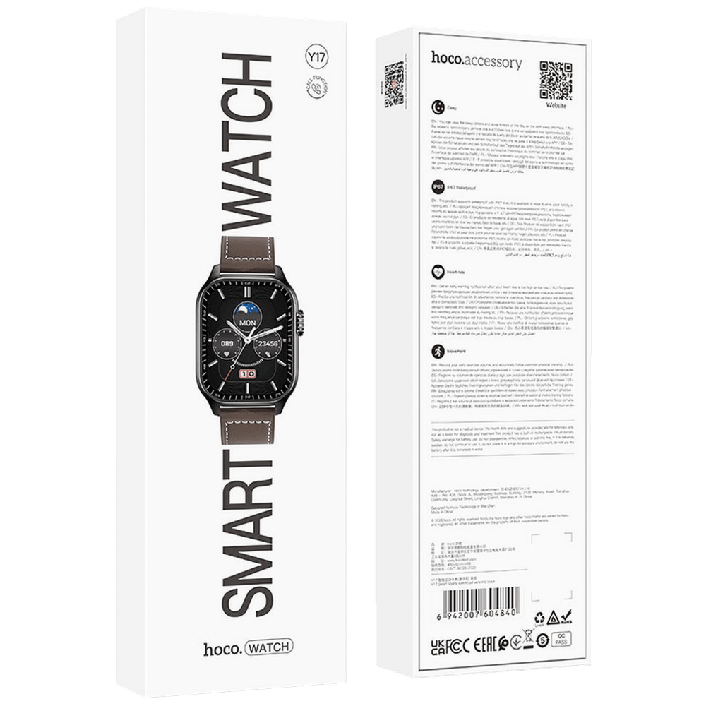 hoco. Pametni sat, 2.03" zaslon, Bluetooth, IP67 - Y17 Black slika 3
