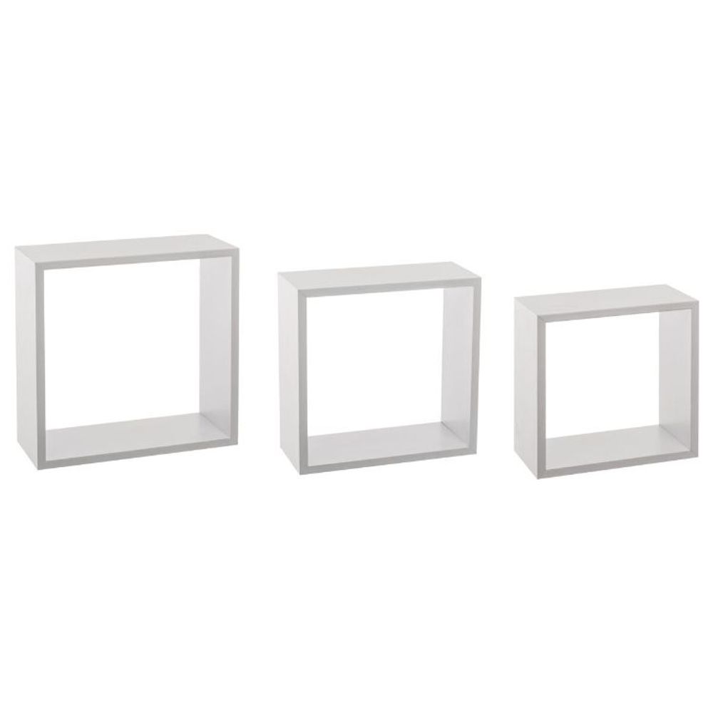 Five fixy set polica zidna 3 kom kocka MDF bijela slika 1