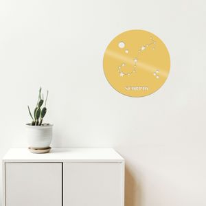 Wallity Metalna zidna dekoracija, Scorrpıo Horoscope - Gold