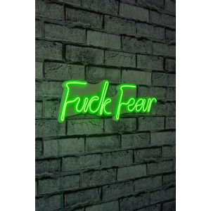 Wallity Ukrasna plastična LED rasvjeta, Fuck Fear - Green