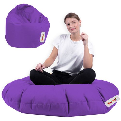 Iyzi 100 Cushion Pouf - Purple Purple Garden Bean Bag slika 1