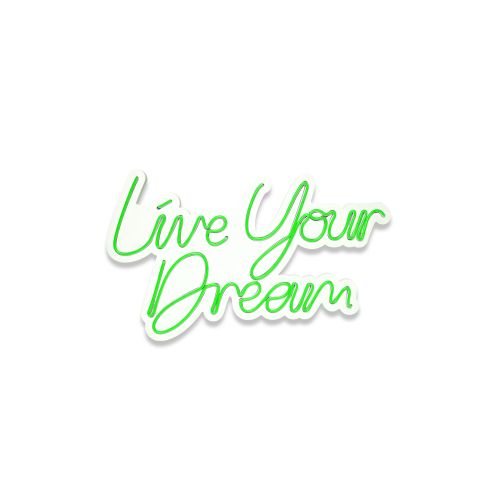 Wallity Ukrasna plastična LED rasvjeta, Live Your Dream - Green slika 4