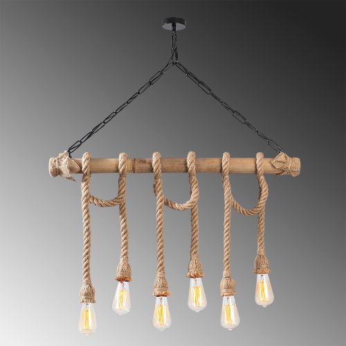 Erebos - 113-AV BlackWooden Chandelier slika 5