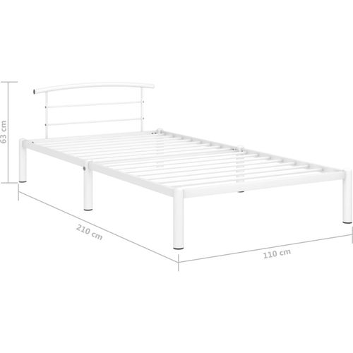 Okvir za krevet bijeli metalni 100 x 200 cm slika 43