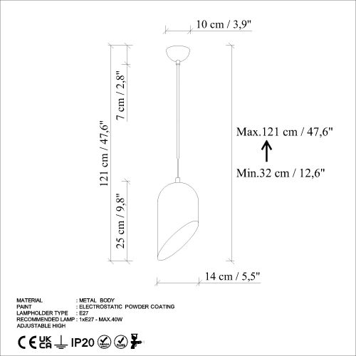 Kesik - Mint Mint Chandelier slika 8