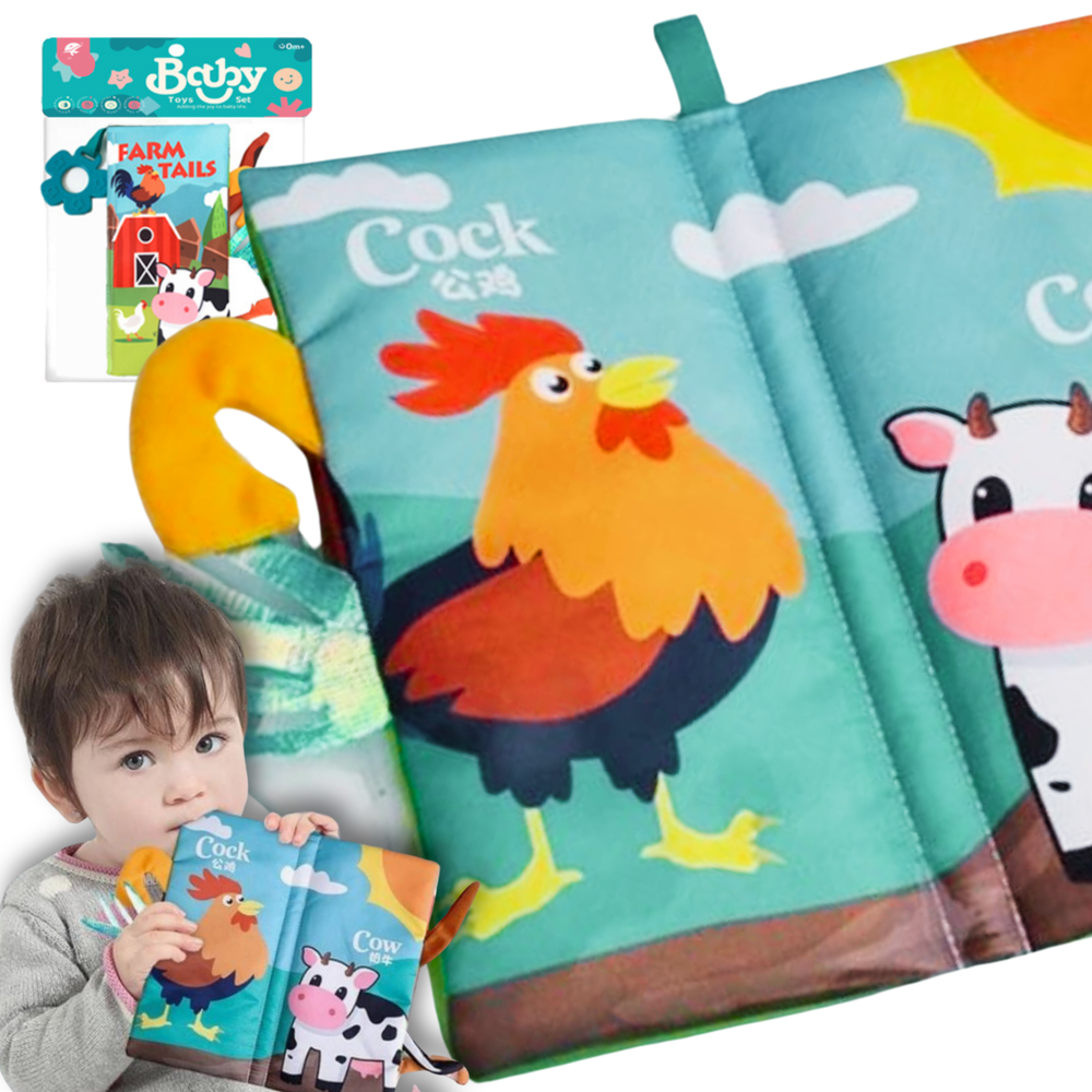 Woopie baby knjiga s tkaninom životinjskih repova slika 1