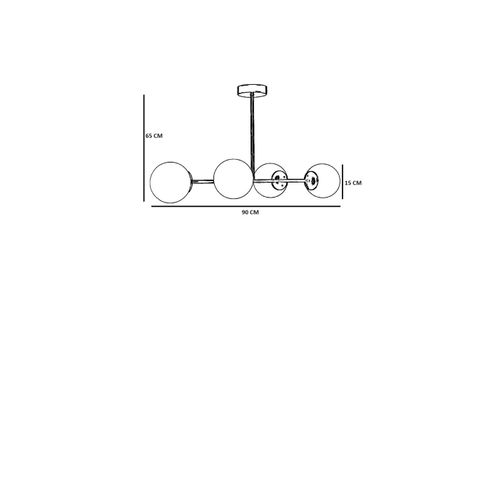 Opviq Luster JAVIER, crna boja, Fume slika 4