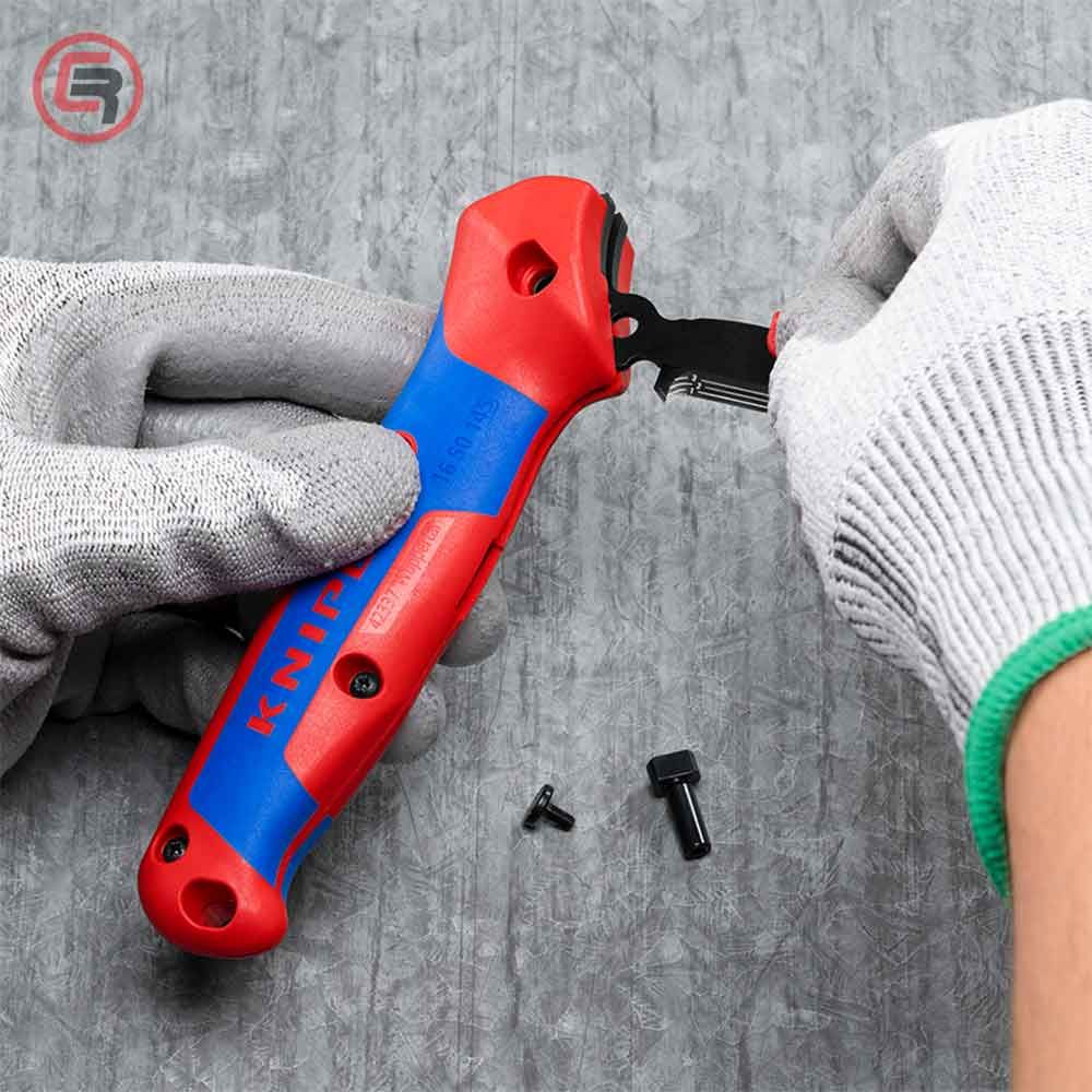 Knipex Nož Za Skidanje Izolacije Sa Kukom i Račna Funkcijom 146 mm - 16 50 145 SB slika 7