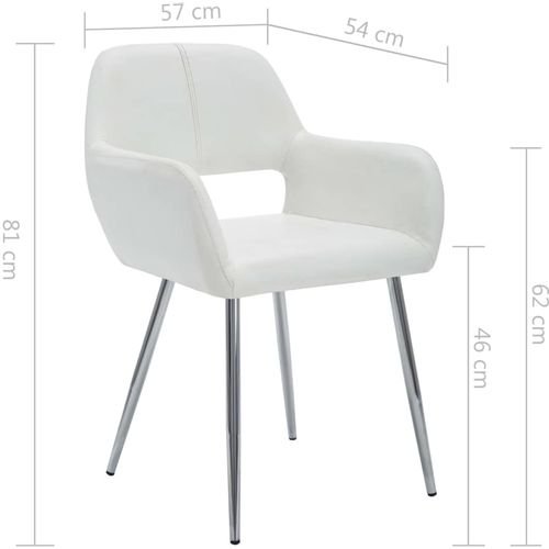 Blagovaonske stolice od umjetne kože 6 kom bijele slika 22