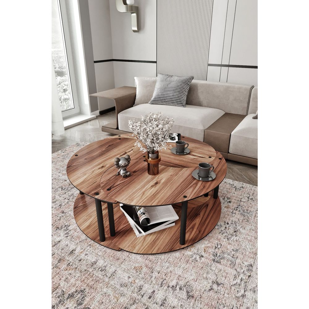 Set stolova "Yin Yang 3 70" - boja orahovog drveta slika 2