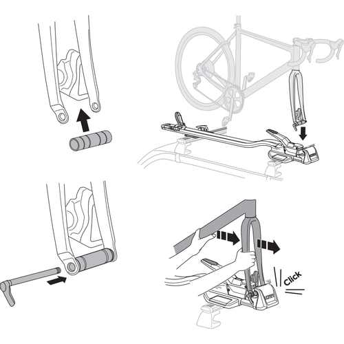 Thule FastRide &amp; TopRide Thru-Axle Adapter 568-1 za bicikle s thru osovinom 20x110 mm slika 6