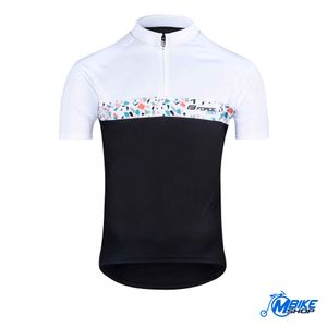 Force Majica kratkih rukava za biciklizam Rock Black/White