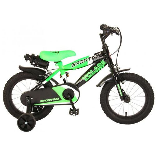 Dječji bicikl Volare Sportivo 14" s dvije ručne kočnice neon zeleni slika 1