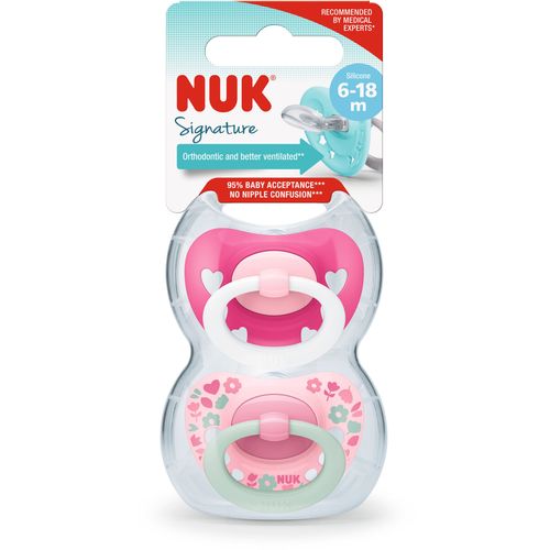 NUK duda varalica - silikon Signature (6-18 m), 2 kom multicolor 10736656 slika 2