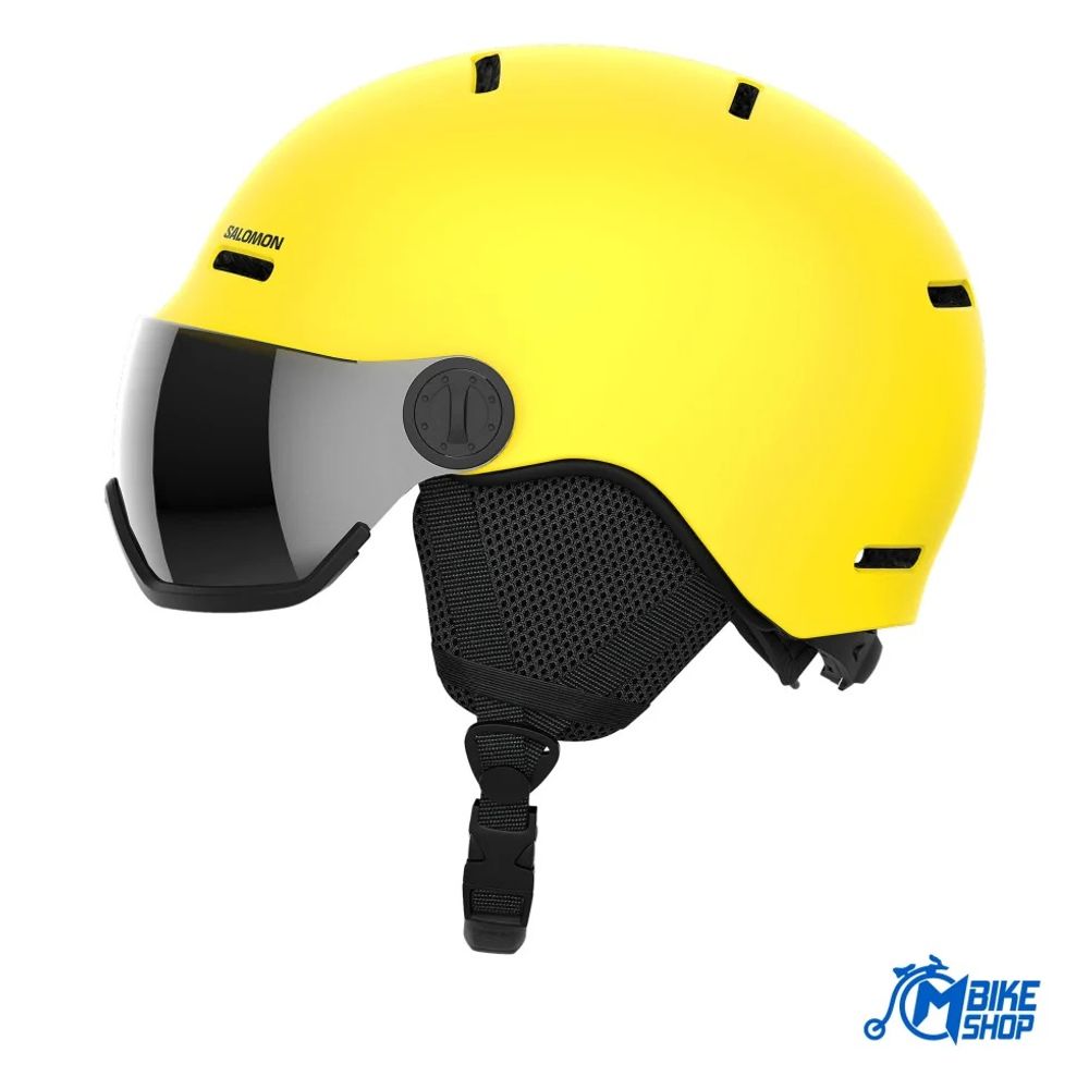 Salomon Dječija kaciga za skijanje Orka Visor Vibrant Yellow/Universal FLS SIL slika 3