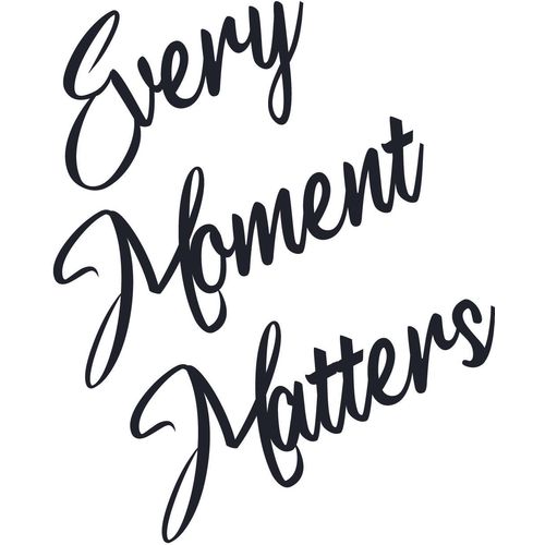 Every Moment Matters Black Decorative Wooden Wall Accessory slika 2