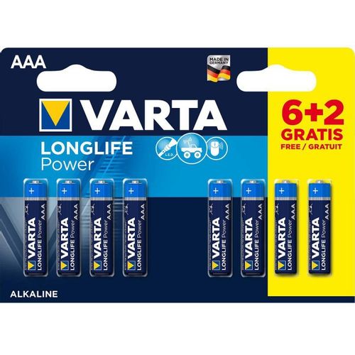 VARTA-4903SO AAA 1.5V LR03 MN2400, PAK8 CK, ALKALNE baterije LONGLIFE POWER slika 1