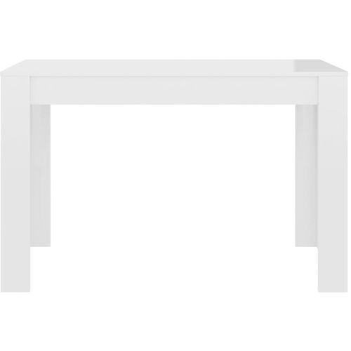 Blagovaonski stol visoki sjaj bijeli 120 x 60 x 76 cm iverica slika 30