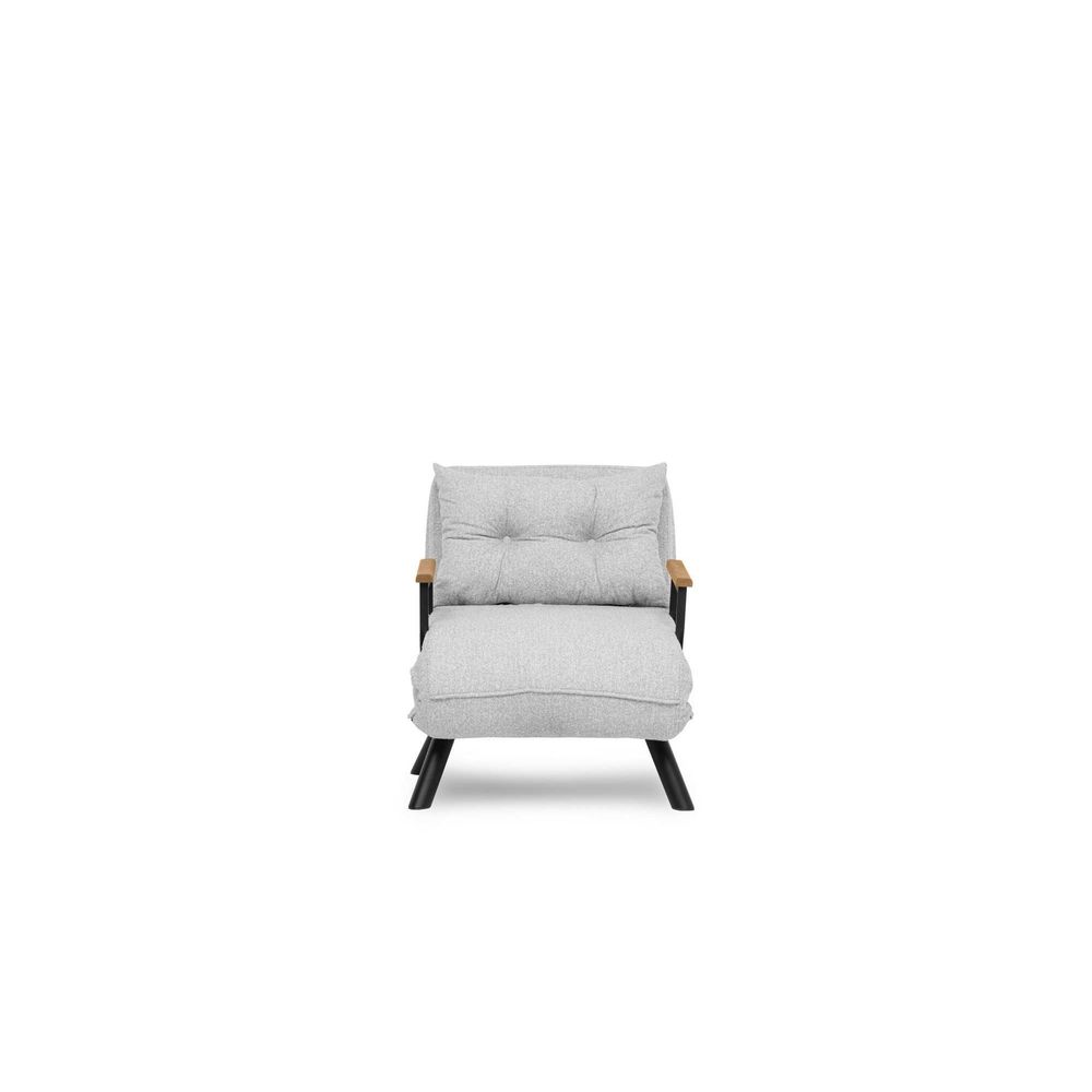Sando Single - Siva Sofa na Razvlačenje od Teddy Tkanine slika 9