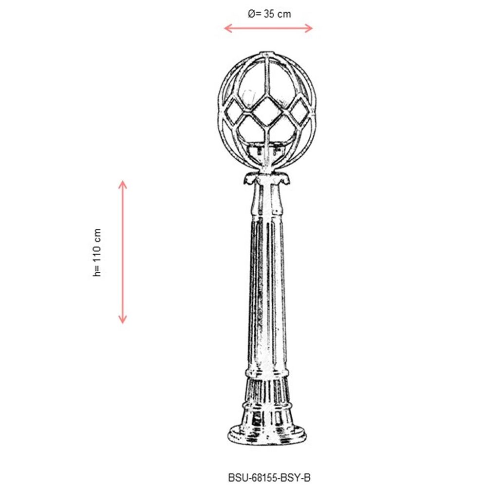 BSU-68155-BSY-B Crna Spoljašnja Podna Lampa slika 3