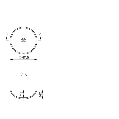 Umivaonik Rondo 412 slika 2