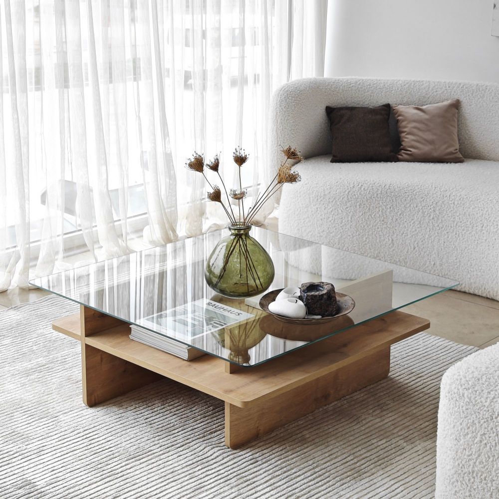Kafa stol Saga Square - Plavi i prozirni slika 6