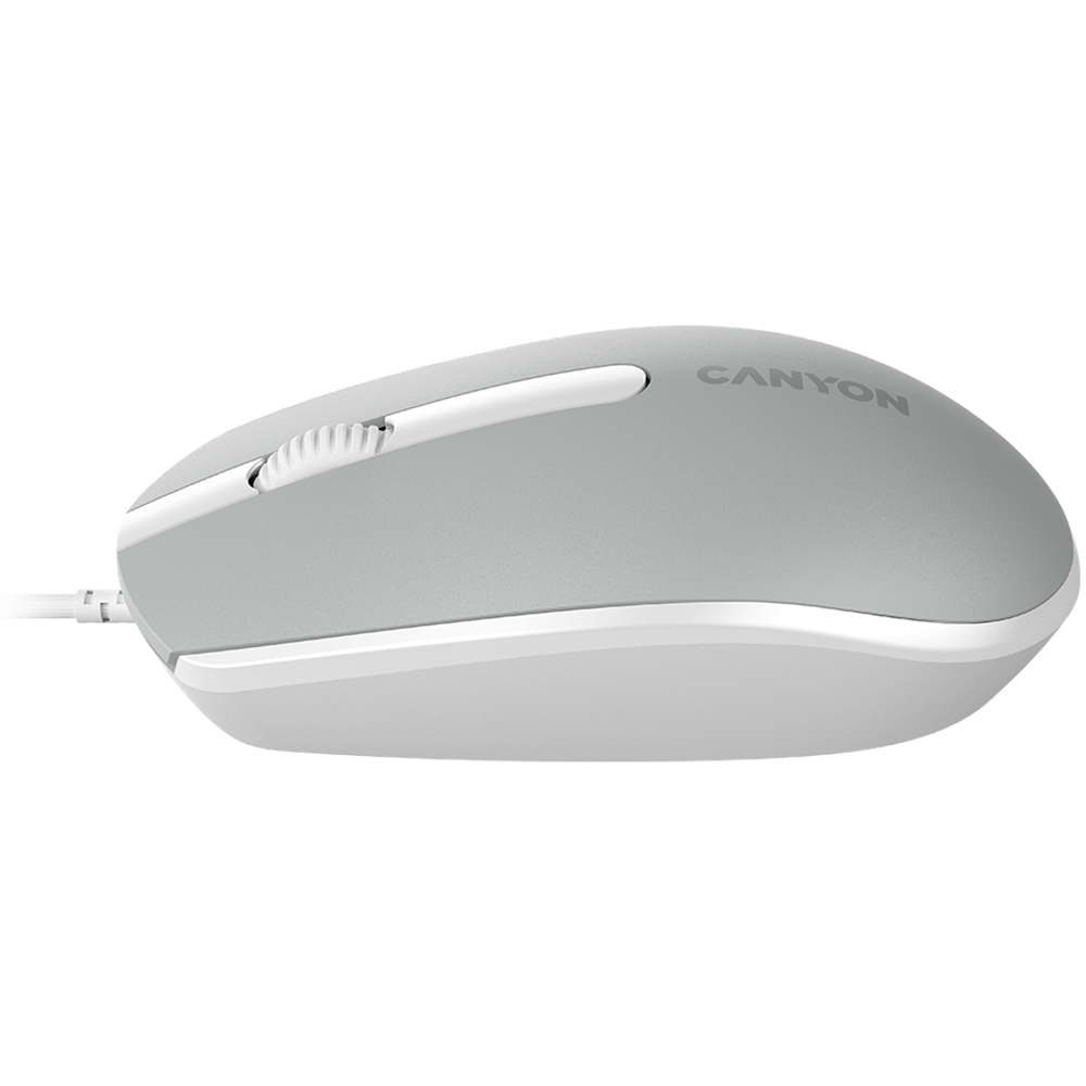 Canyon Žičani Optički Miš sa 3 Dugmeta, 1000 DPI, 1.5M USB Kabl, Tamno Siva slika 5