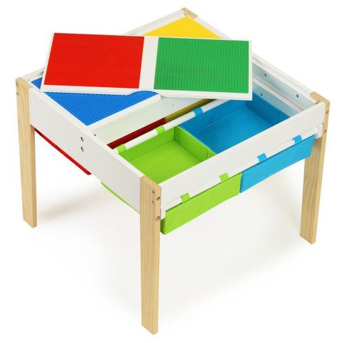 Eco Toys 2u1 drveni rasklopni stol  + 2 stolice  slika 7