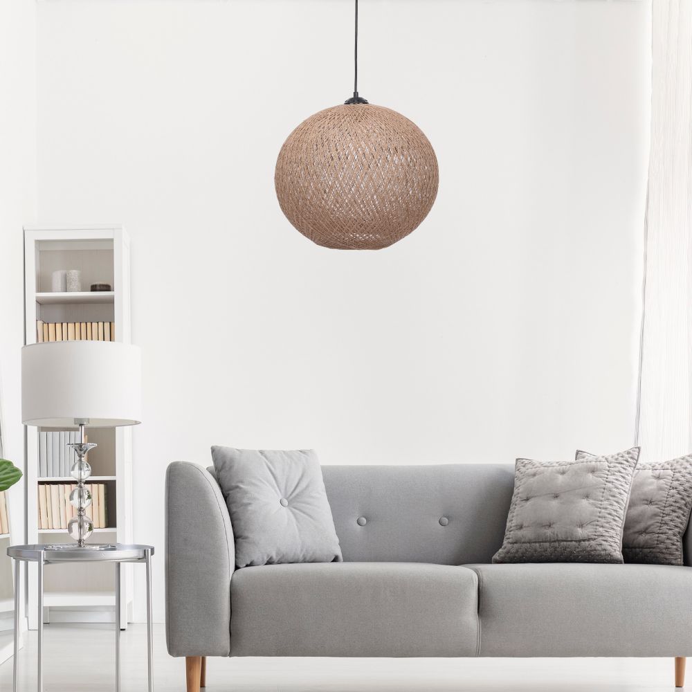Ručno Rađeni Luster od Jute 189 Cream slika 1