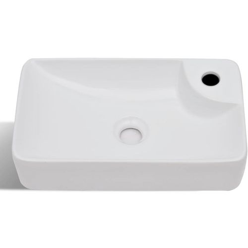 Bijeli keramički umivaonik with Faucet Hole White slika 9