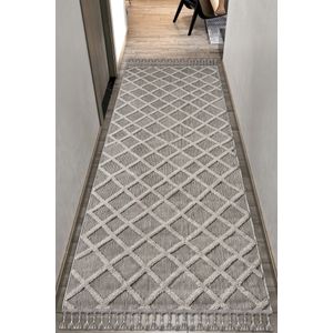 Beverly 2264 Sivi Tepih za Hodnik 120 x 350 cm